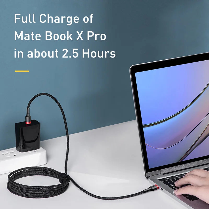 Baseus 100W/5A USB C To USB Type C Cable For iPhone 16 15 PD Fast Charging Charger Cord For Macbook Samsung Xiaomi Type-C Cable
